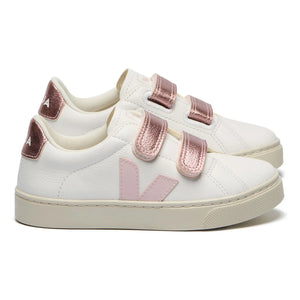 Veja - Esplar Leather Scratched Sneakers | White