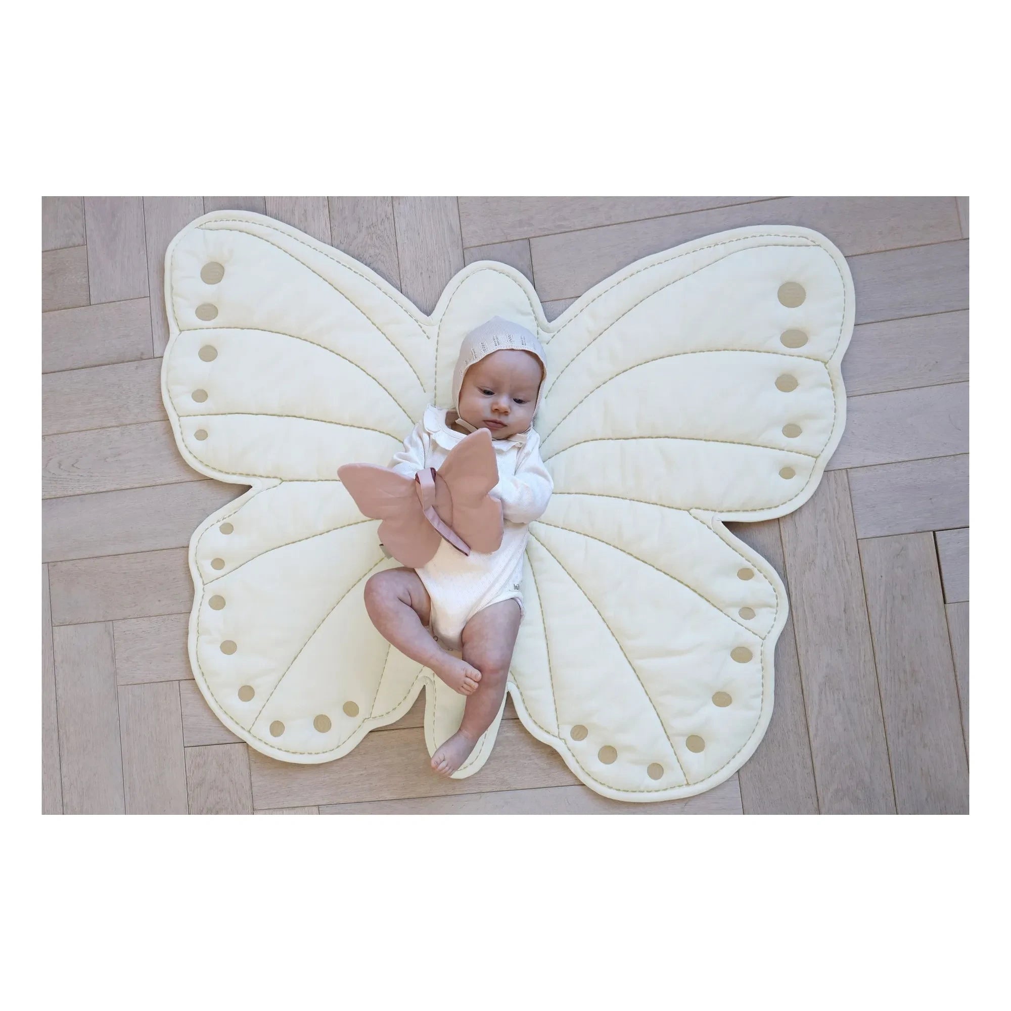 Cam Cam - Papillon Spielmatte | Ecru
