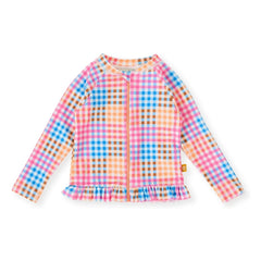 Goldie + Ace - Anti-UV Checkered T-Shirt | Pink