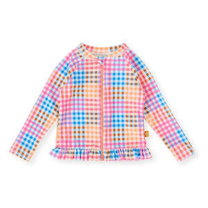 Goldie + Ace - Anti-UV Checkered T-Shirt | Pink