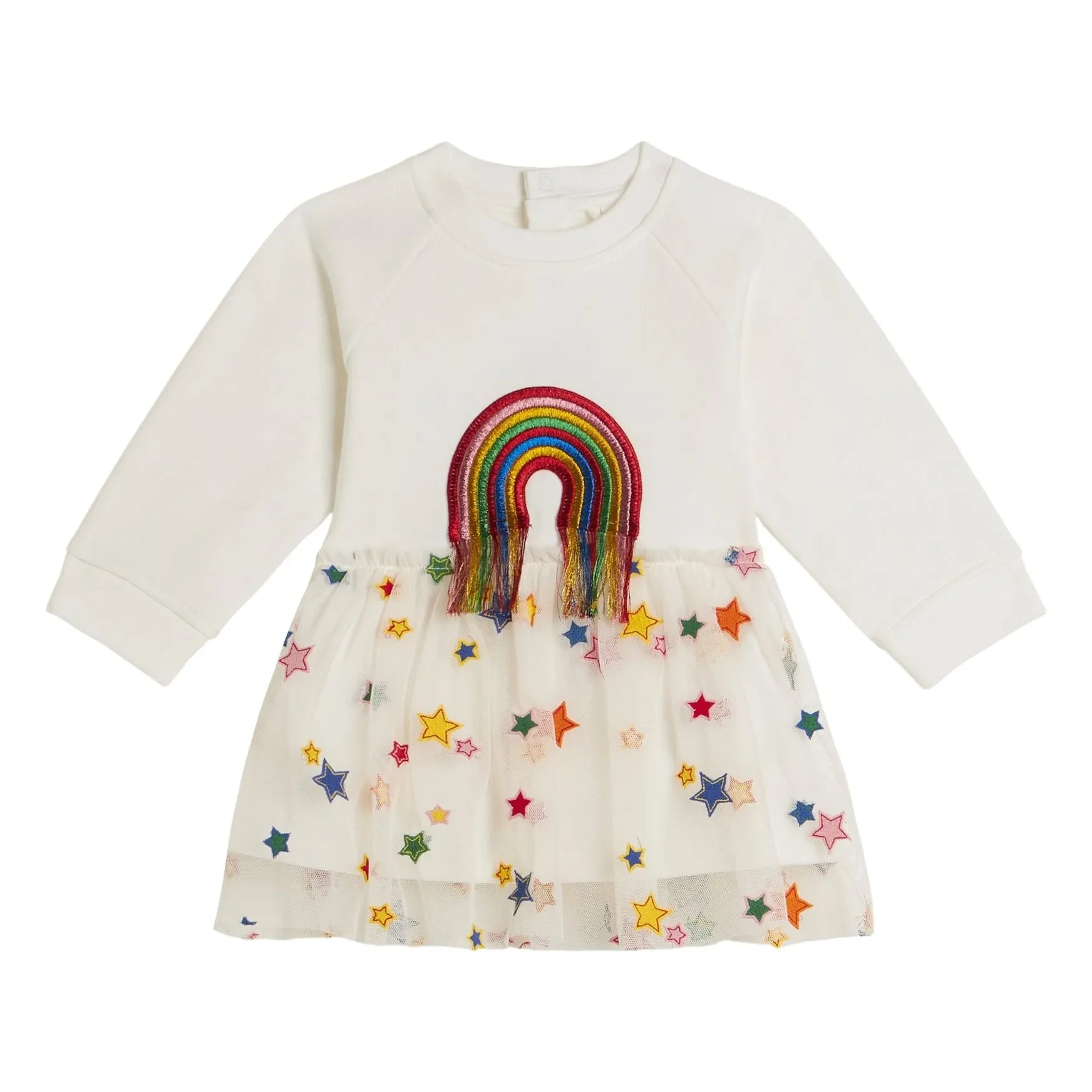 Stella McCartney Kids - Tül Gökkuşağı Elbise | Fildişi