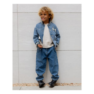 Rylee + Cru - Bomber Varsity Mini | Denim