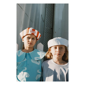 Tinycottons - Button-Down Collar Sweatshirt Swans | Light blue