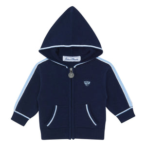 Tartine et Chocolat - Sweatshirt mit Reißverschluss und Kontraststreifen | Marineblau