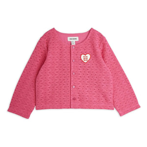 Mini Rodini - Organic cotton lace cardigan | Pink