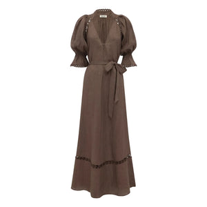 Boteh - Myra Linen Dress | Mocha
