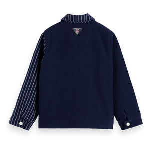 Scotch & Soda - Çizgili Coach Ceket | Lacivert