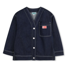 Kenzo - Denim V yaka ceket Kenzo Garden | Koyu Mavi