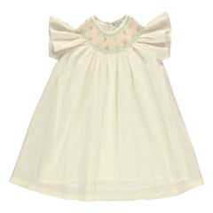 Bebe Organic - Luna Blumenkleid mit Rüschen | Ecru