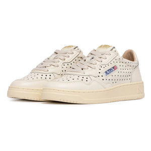 Autry - Medalist Low Openwork Deri Sneakers | Krem