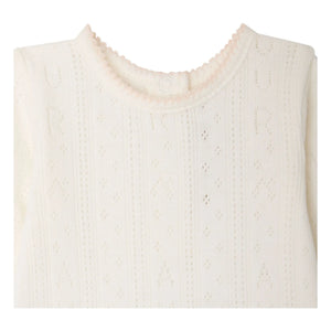 Bonpoint - Leandra Pointelle Set aus Bio-Baumwolle (T-Shirt und Leggings) | Weiß