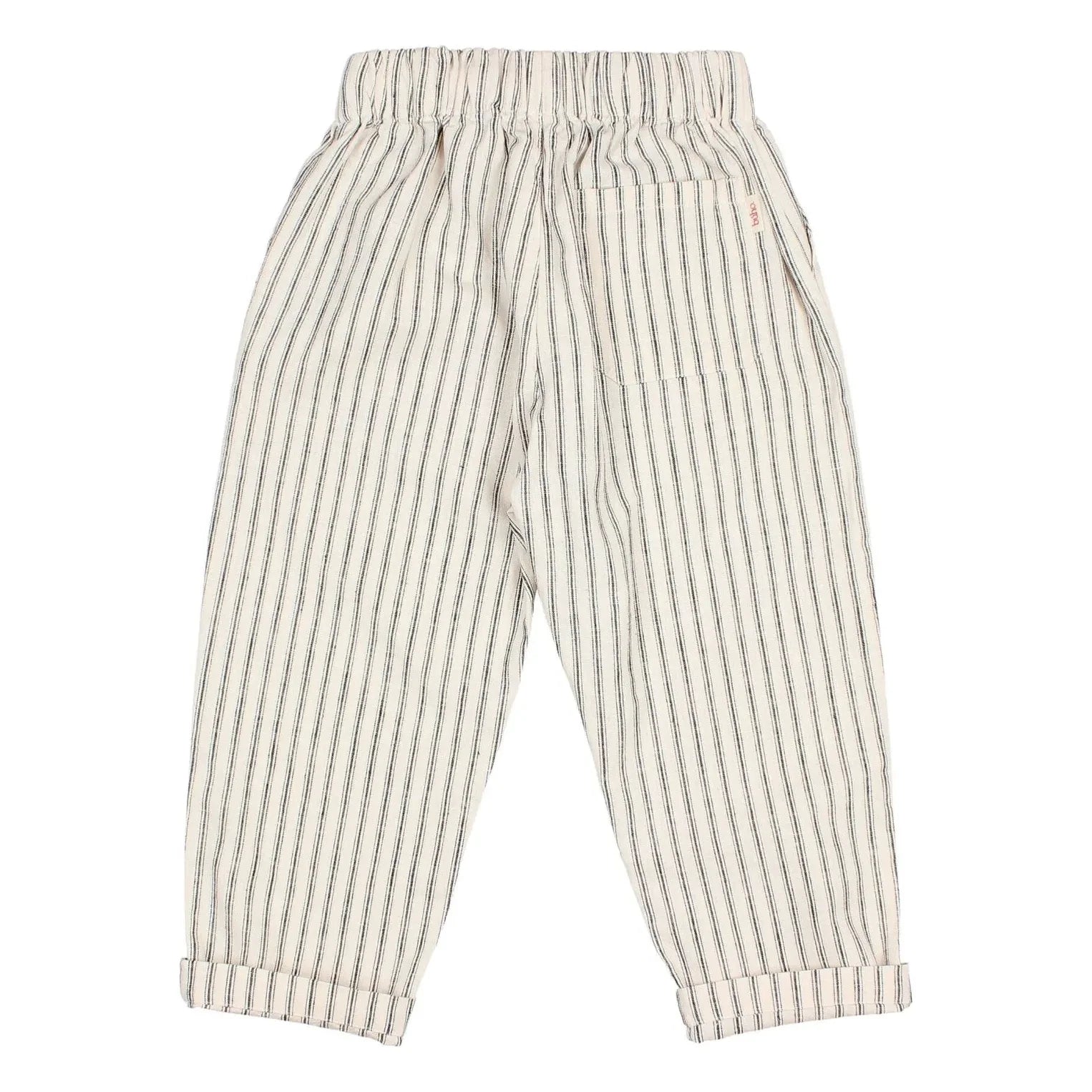 Búho - Linen Striped Pants | Ecru