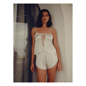 Icone - Romy Satin-Top | Sand
