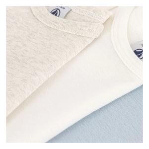 Petit Bateau - 3er-Pack Einteiler | Blau