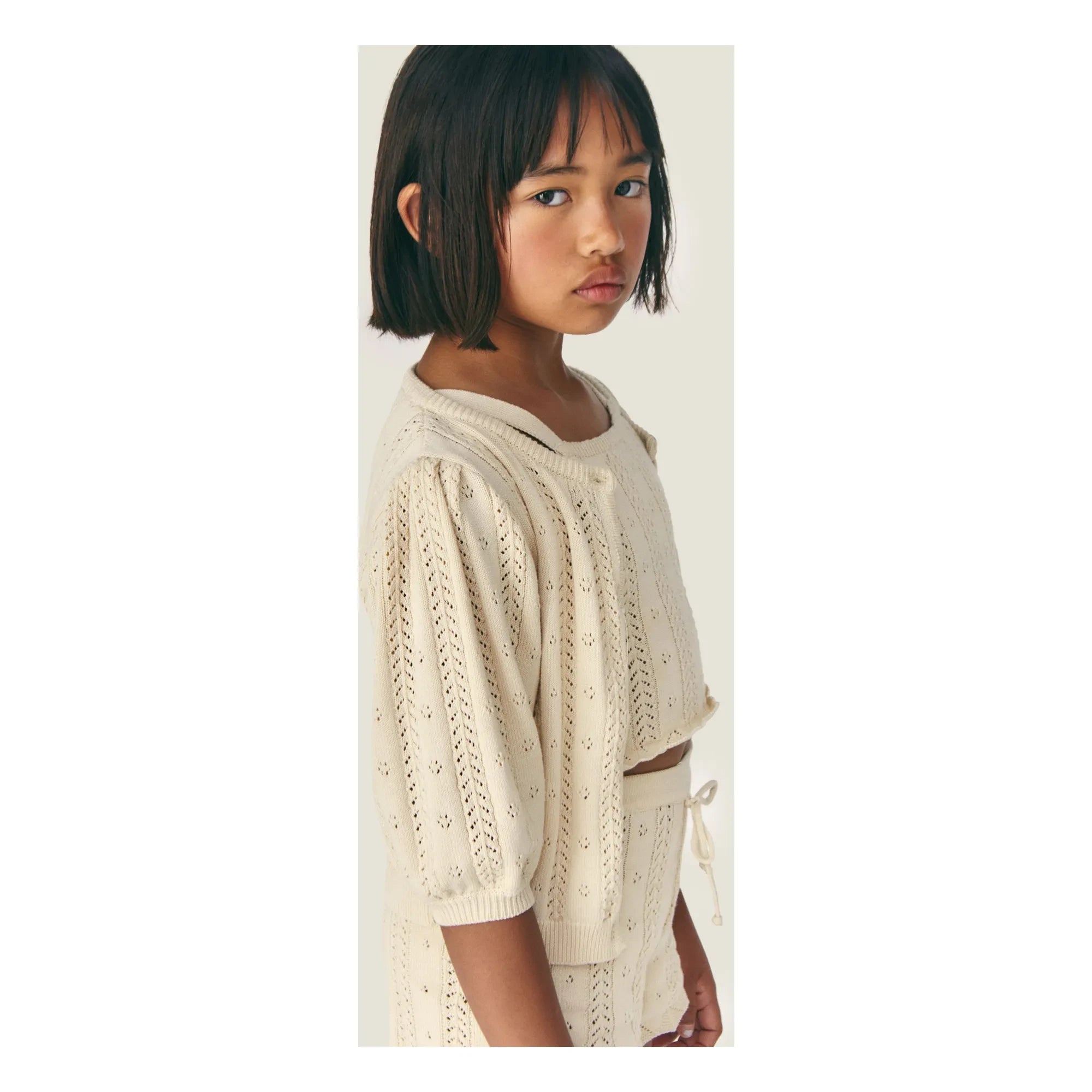 Mipounet - Nilda Knitted Cardigan | Ecru