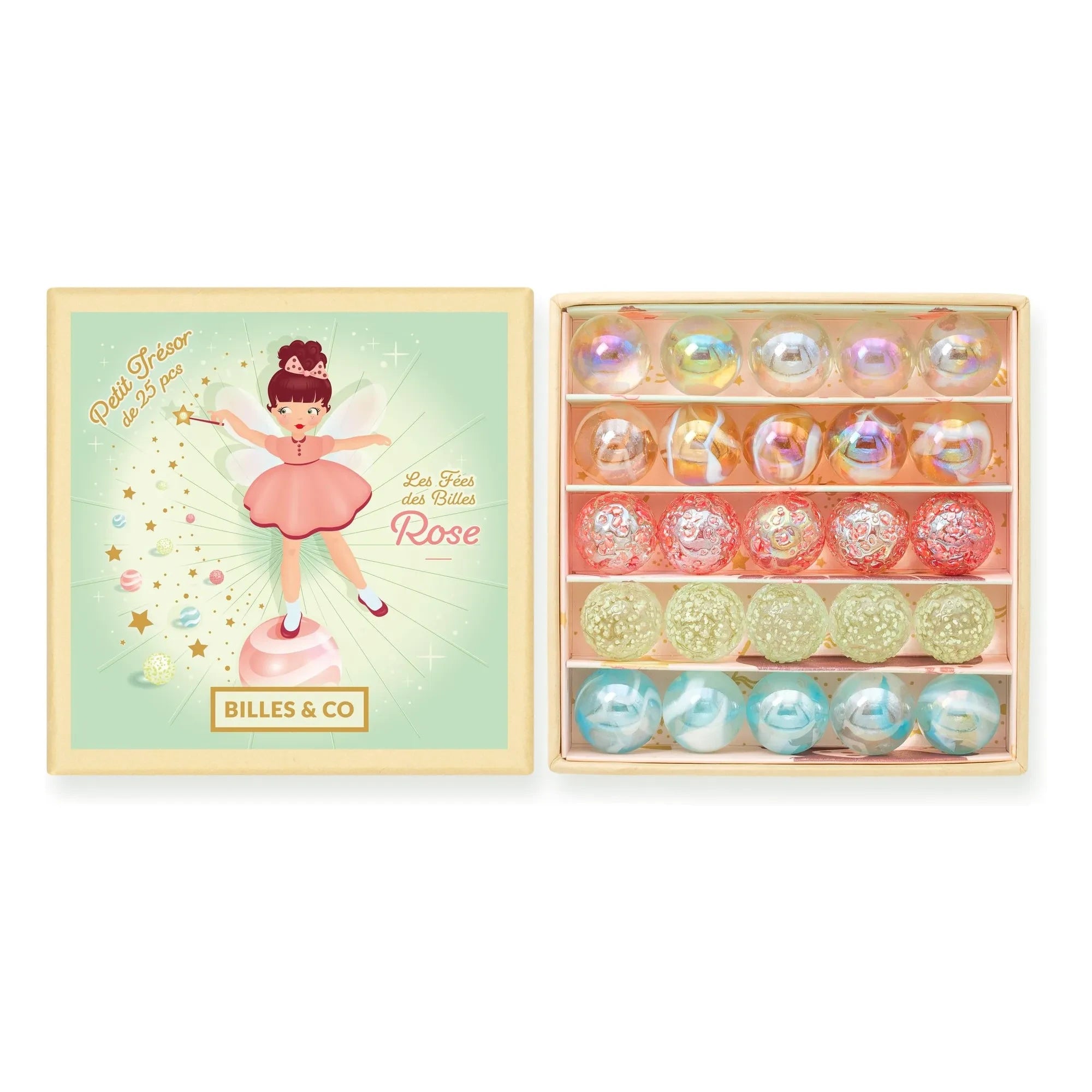 Billes & Co - 25'li Fée Rose misket kutusu