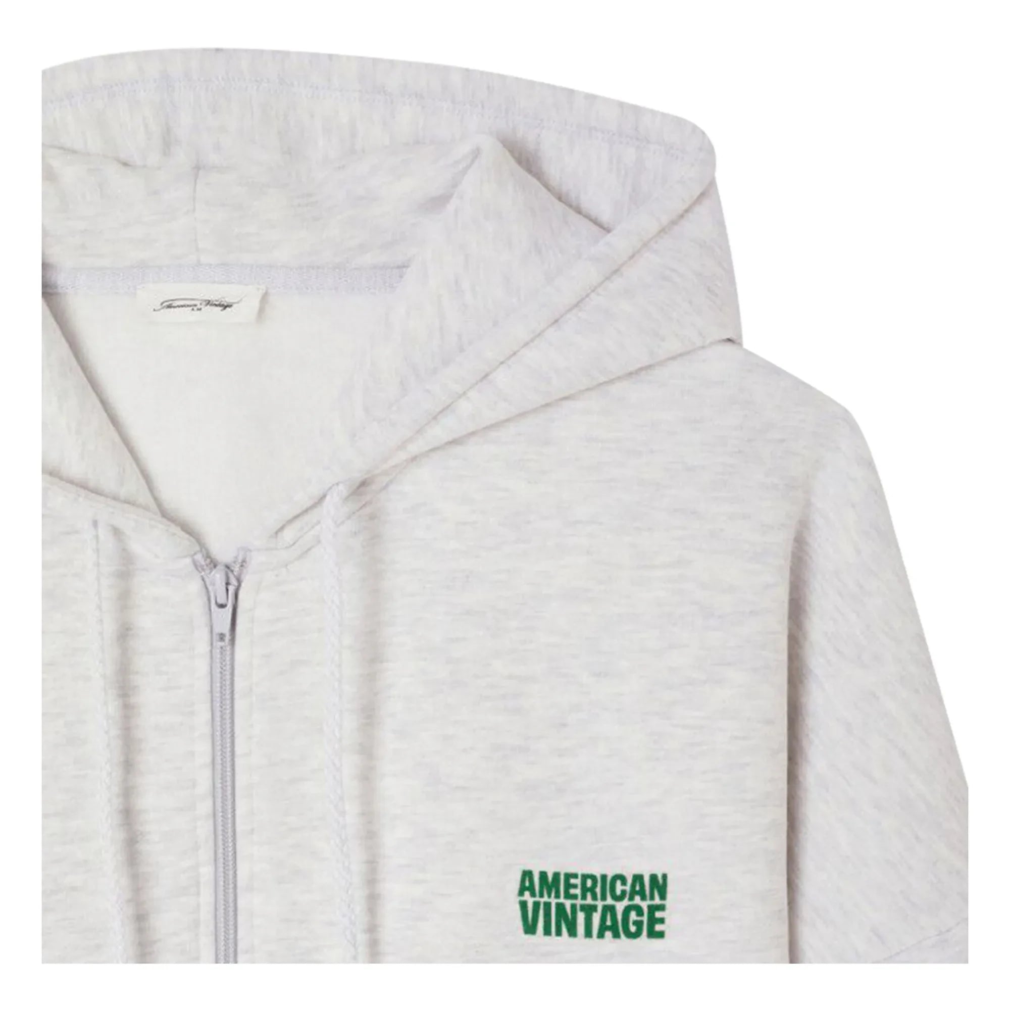 American Vintage - Baptown Sweatshirt mit Reißverschluss | Grau Melange