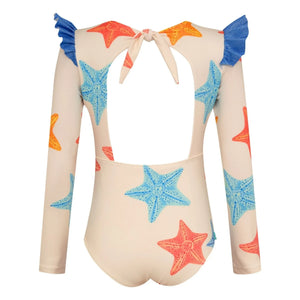 Pepita & Me - Wings Etoiles Langarm-Badeanzug | Ecru