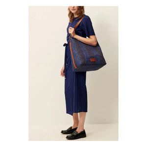 Sessùn - Lazula Cotton Striped Dress | Navy Blue