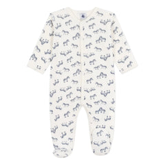 Petit Bateau - Pyjamas Dors Bien Zèbres Organik Pamuk | Ekru
