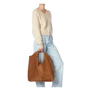Jérôme Dreyfuss - Paco Velvet Crust Tote Çanta | Caramel