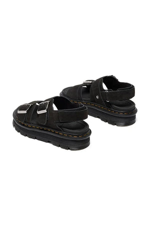 Dr. Martens platform kadın süet sandalet ayakkabısı ZebZag Sandal