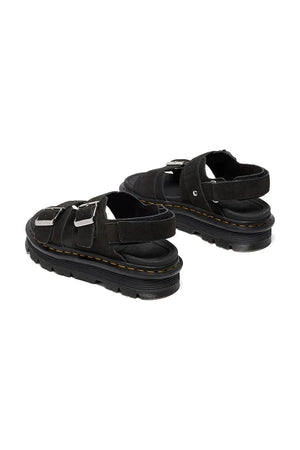 Dr. Martens platform kadın süet sandalet ayakkabısı ZebZag Sandal
