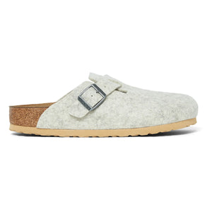 BIRKENSTOCK - Boston Woll-Slipper – Schmal | Gebrochenes Weiß