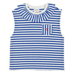 Sisters Department - Mathilde Organic Cotton Striped Tank Top | Blue