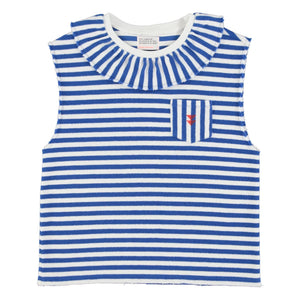 Sisters Department - Mathilde Organic Cotton Striped Tank Top | Blue