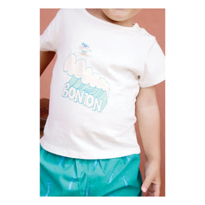 Bonton - Tuba Wave Tişört | Ekru