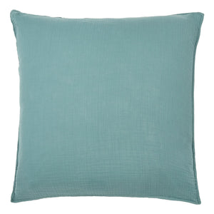 Haomy – Kissenbezug aus Baumwoll-Voile | Bleu Stone