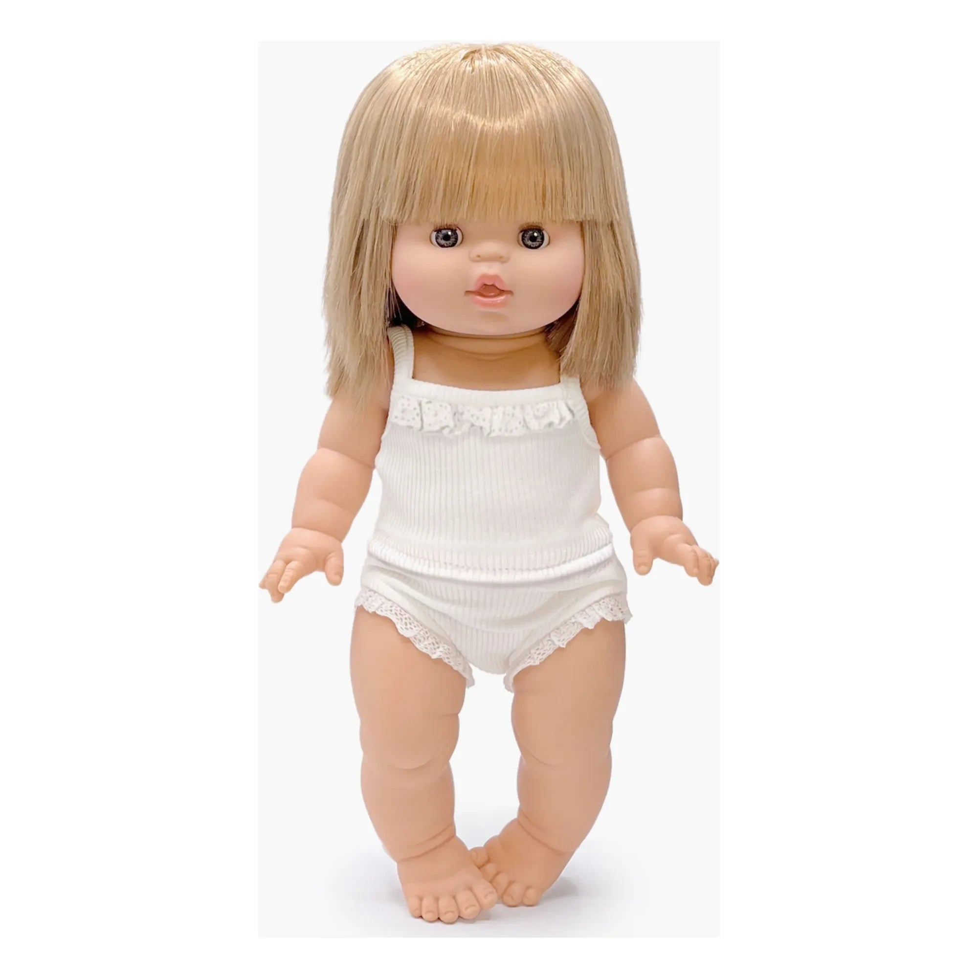 Minikane - Schlafende Augen-Puppe Yzée im gestreiften Strick-Outfit