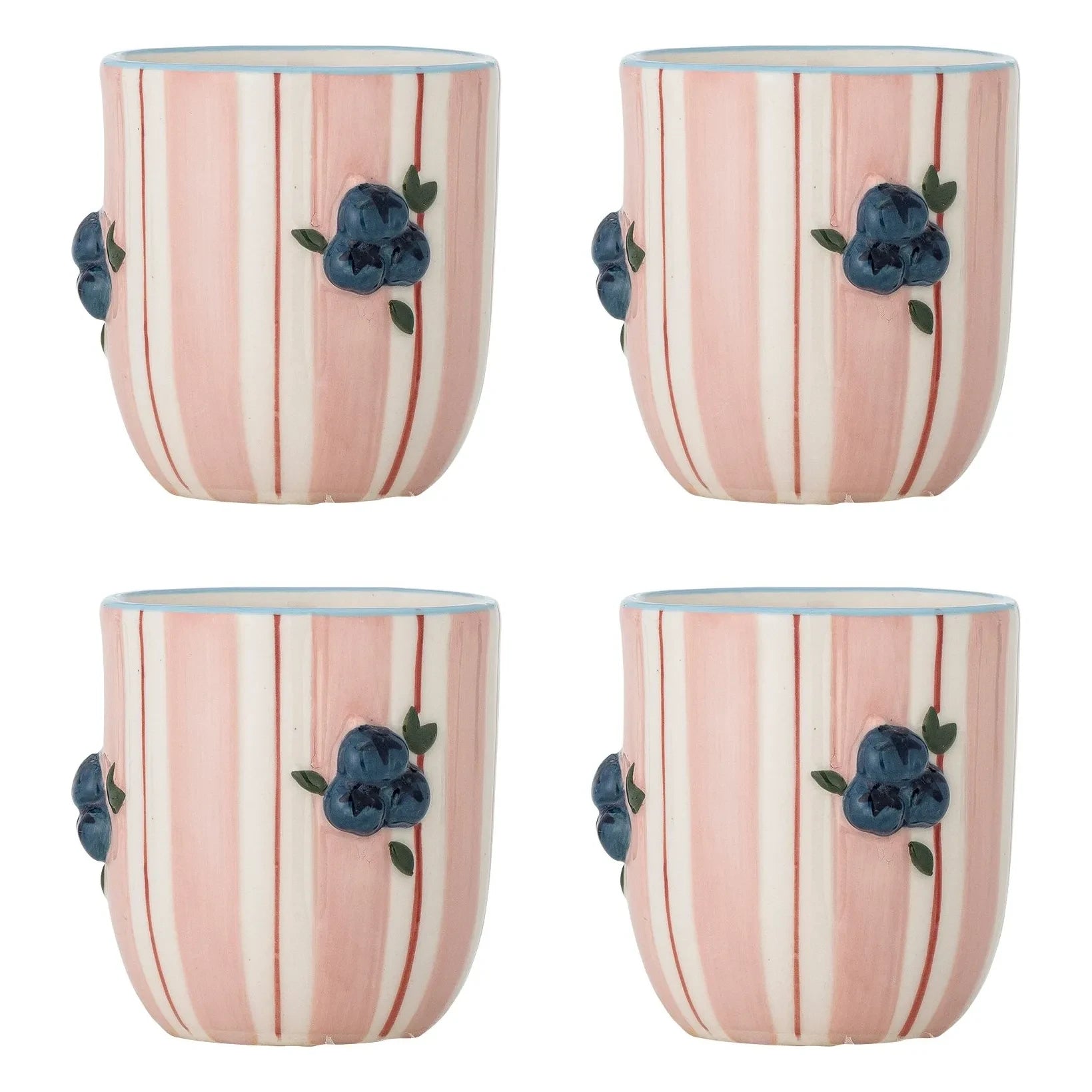 Bloomingville - Carry Cups - 4er Set | Rosa