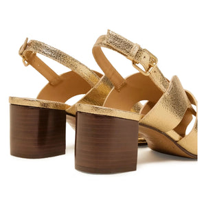 Rivecour - Sandal No. 551 Craquelé Leather | Gold