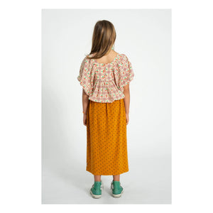 Piupiuchick - Yellow | Ruffled Cherry Pattern Blouse