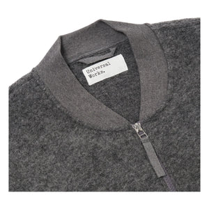 Universal Works - Yün Fermuarlı Bomber Ceket | Gri