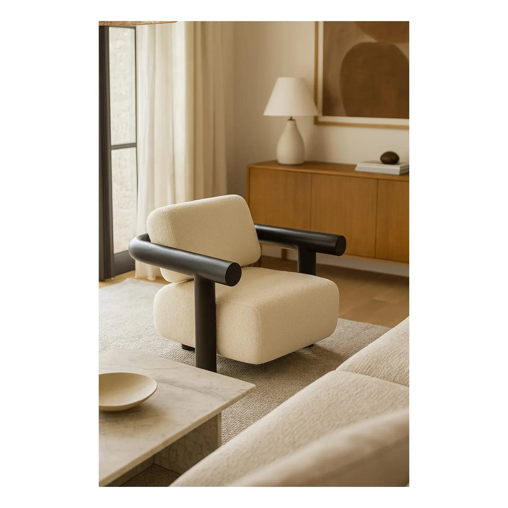 Gabrielle Paris - Claude Samtsofa | Weiß