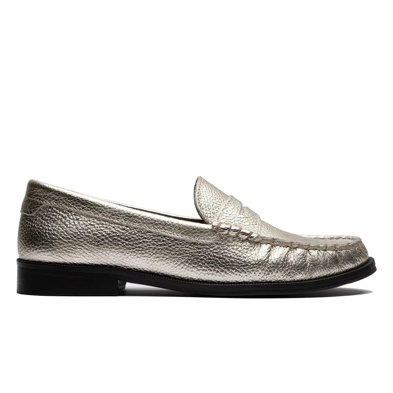 Lachoix - Metalik Penny Loafer | Şampanya