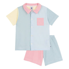 Petit Bateau - Millerais Color Block Short Pajamas | Blue