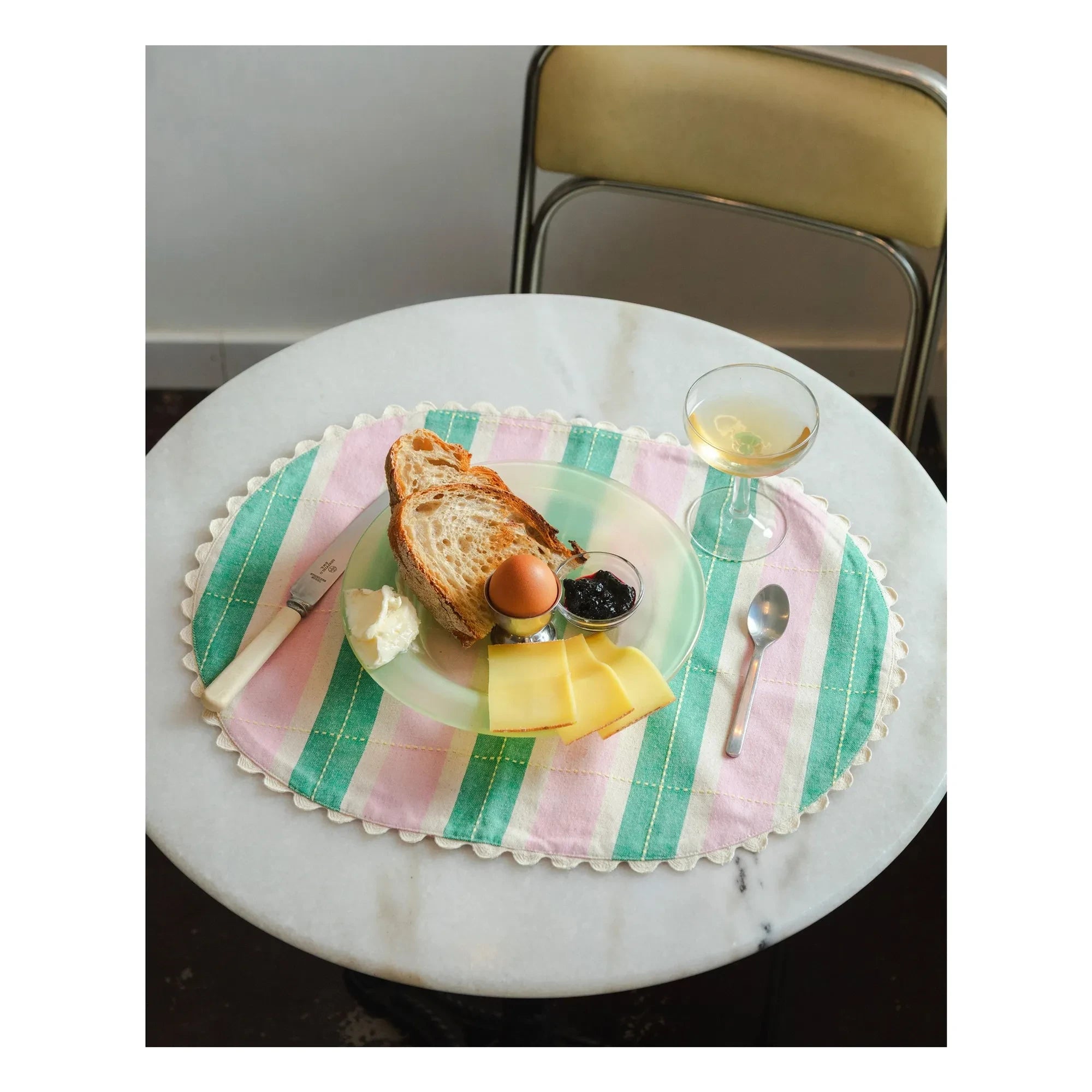 Tarta Gelatina - Platzsets aus Bio-Baumwolle - 2er-Set | Grün