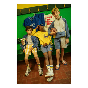 Cos I Said So - Renk Bloklu Logolu Fermuarlı Sweatshirt, Organik Pamuk | Gri Melanj