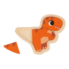 Janod - Dinosaur Puzzle - 4-piece Set