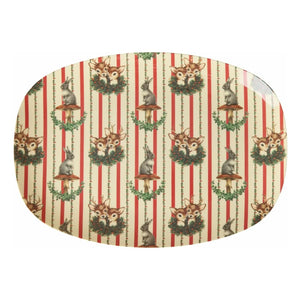 Rice - Sweet Forest Melamin rechteckiger Teller | Creme