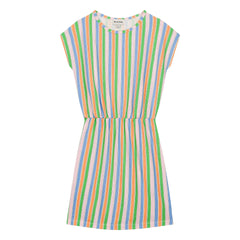 We Are Kids - Suzy Gestreiftes Kleid aus Bio-Baumwolle | Hellrosa