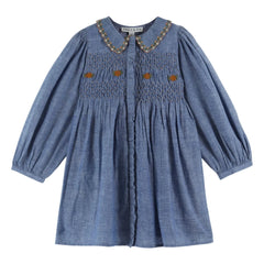 Emile et Ida - Mavili smock elbise