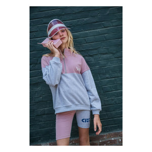 Cos I Said So - Color Block Organic Cotton Cycling Shirt | Heather Gray
