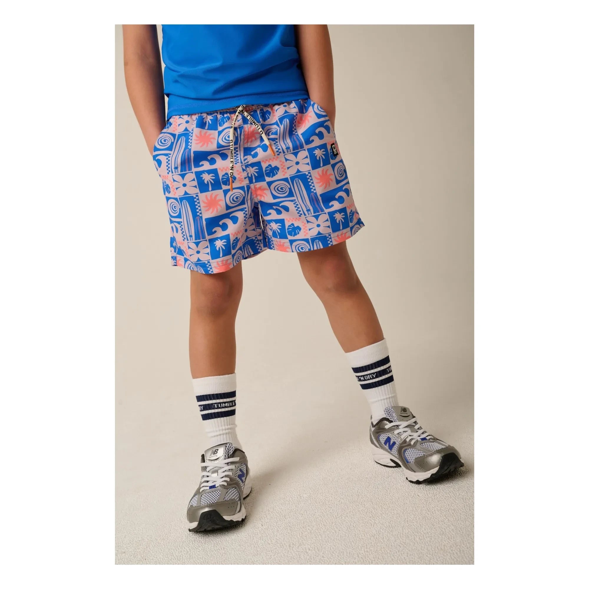 Tumble N'Dry – Badeshorts Santos aus recycelten Fasern | Blau