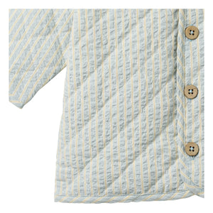 Wheat - Saxo Striped Organic Cotton Quilted Jacket | Light Blue