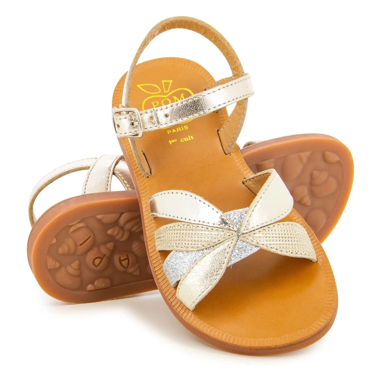 Pom d'Api - Plagette Oto sandaletler | Or